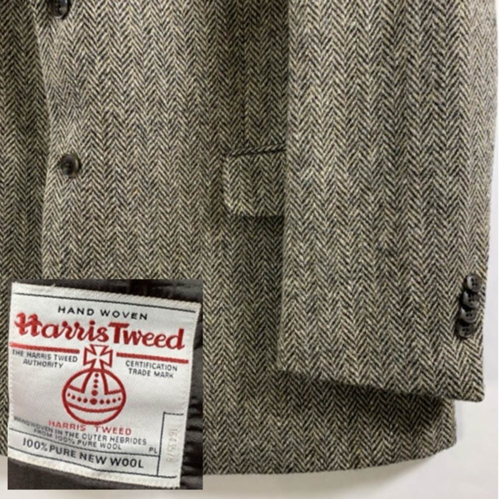 Paul Fredrick Harris Tweed Wool Herringbone Sport Coat 46R Ivy Prep Blazer